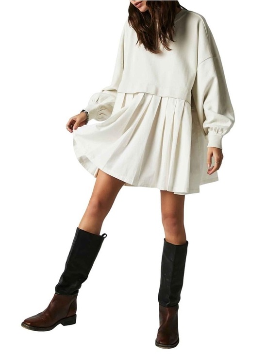 Free People Tops - NWT Free People Women's Eleanor Sweatshirt Grey Combo